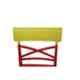 Supreme Cruz Wooden Looks Plastic Red Yellow & Chair without Arm (Pack of 2)