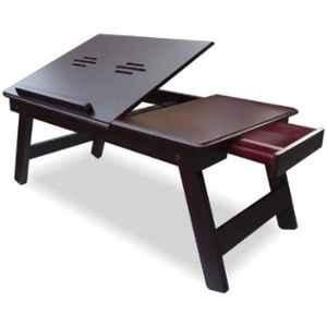 Saroj 62x30x25cm Dark Brown Multipurpose Wooden Portable Laptop Table