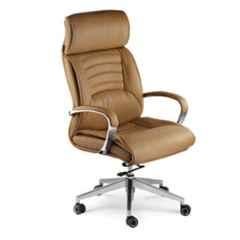 Paradise 55x55x122cm Stainless Steel Brown High Back Revolving Chair, PME-5015