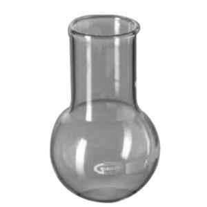 Glassco 1000ml White Printing 3.3 Boro Glass Boiling & Round Bottom Flask with Wide Neck, 234.202.05 (Pack of 10)