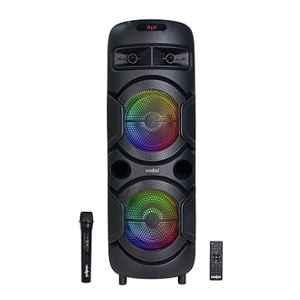 Frontech Spectra 48W Bluetooth Black TWS Trolley Speaker with Disco Party Lights & Wireless Mic, SW-0134