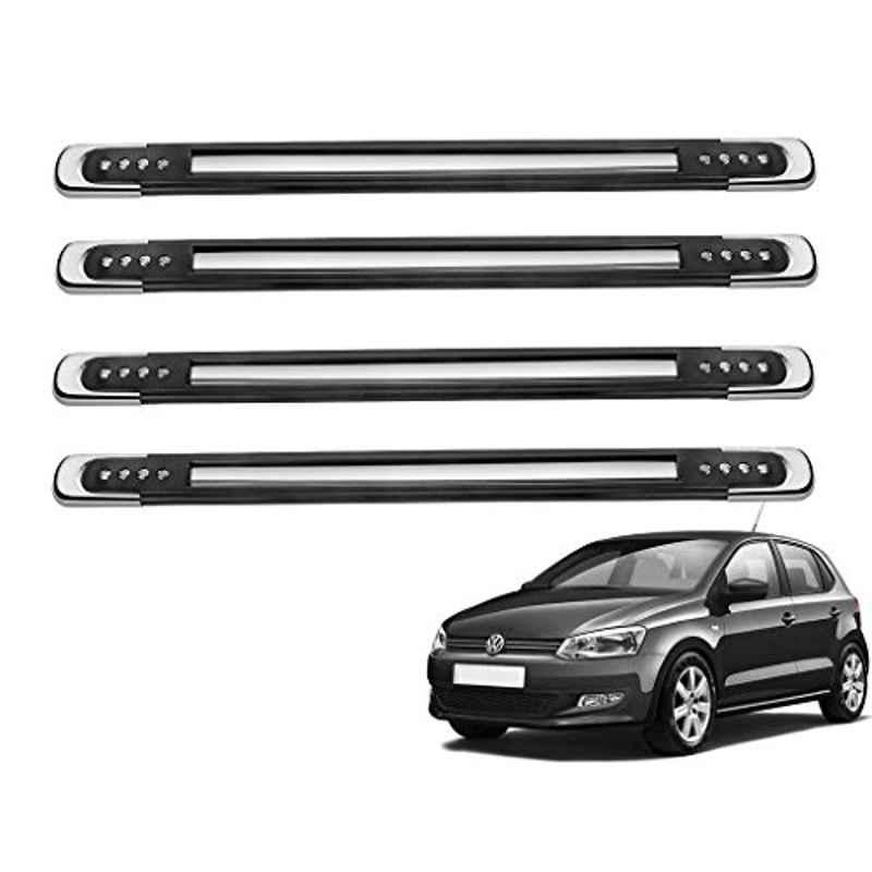 Kozdiko 4 Pcs Designer Black Bumper Protector Set for Volkswagen Polo, Koz-38643