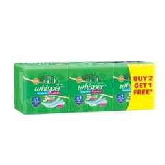 Whisper 45 Pcs Ultra White Cotton Disposable Sanitary Pad Packet, Size: XL+