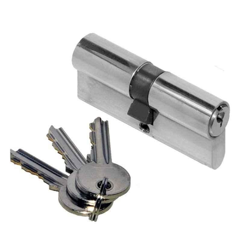 Robustline 80mm Stainless Steel Cylinder Lock Set with Both Side Keys