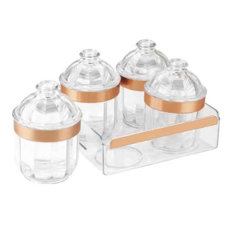 Trueware 4 Pcs Kimora 500ml Rose Gold Container Set with Tray