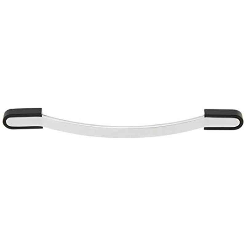 Aquieen 160mm Malleable Chrome Black Wardrobe Cabinet Pull Handle, KL-716-160-CP (Pack of 2)