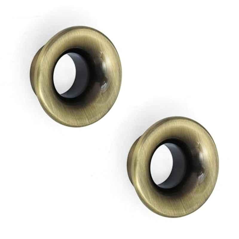Plantex Knobs for Drawers/Drawer Knobs/Round Knob for Cabinets/Pull-Push Knob for Kitchen/Bedroom Drawer (Pack of 2) Antique Brass