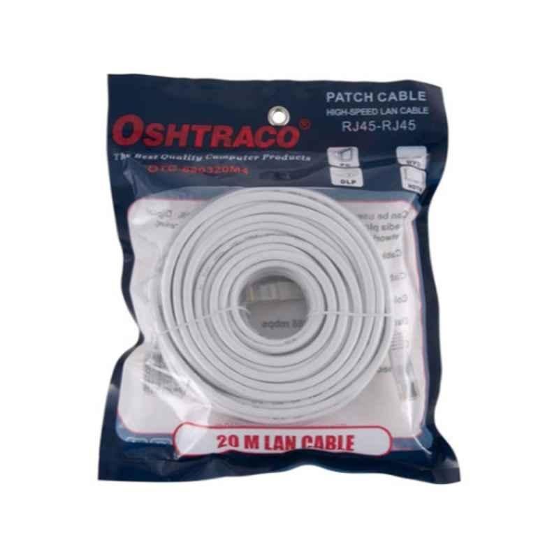 Oshtraco 20m White High Speed Lan Cable, 615166AC