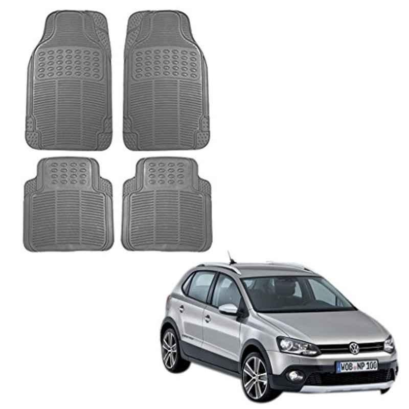 Kozdiko 4 Pcs Grey Rubber Car Mat Set for Volkswagen Polo Cross