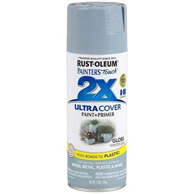 Rust-Oleum 12 Oz Painters Touch 2X Ultra Cover Gloss Winter Grey Paint & Primer