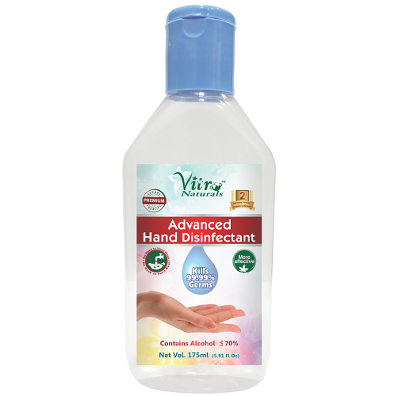 Vitro Naturals 175ml Advance Hand Disinfectant, 89-04045-056966 (Pack of 100)