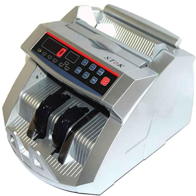 SToK ST-MC01-S Plastic Silver Note Counting Machine with Fake Currency Detector