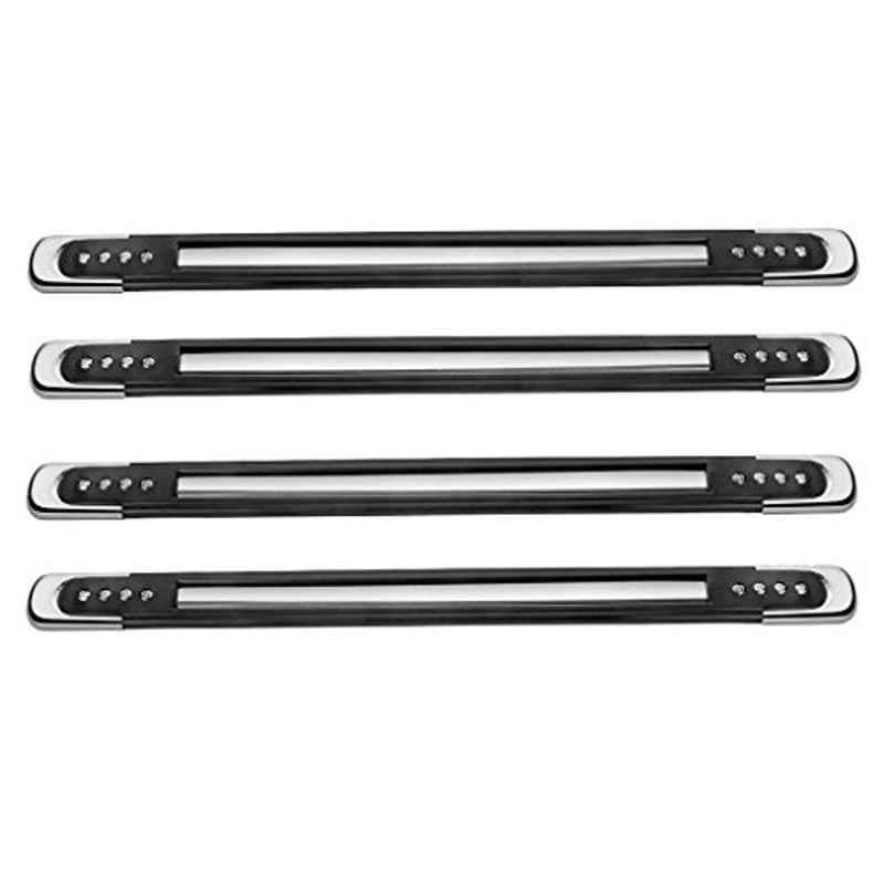 Kozdiko 4 Pcs Designer Black Bumper Protector Set for All Cars