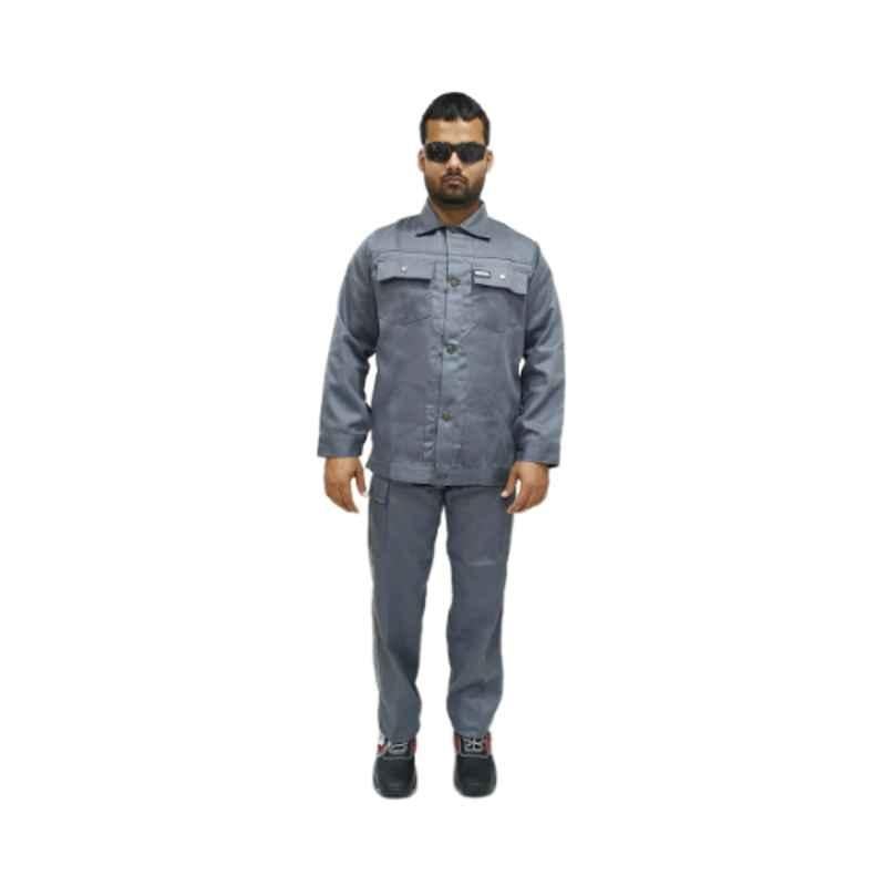 Armour Production Twill Grey 2Pc Pant & Shirt, Size: 3XL