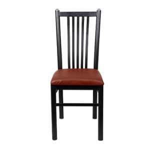 Rose Apollo Metal & Leatherette Brown Dining Chair