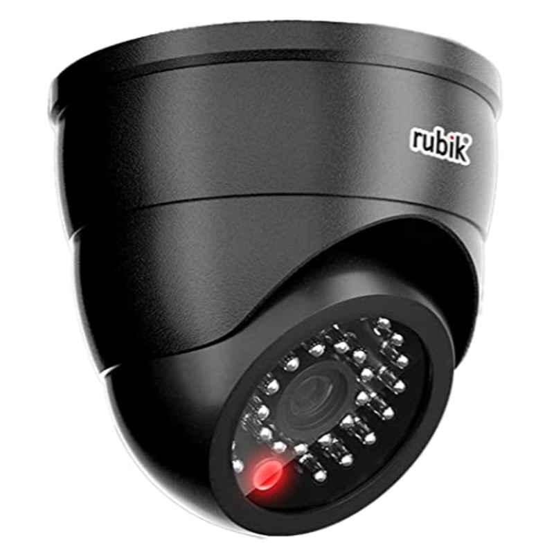 Rubik 8.5x10cm White Dummy CCTV Camera with Flashing LED Light
