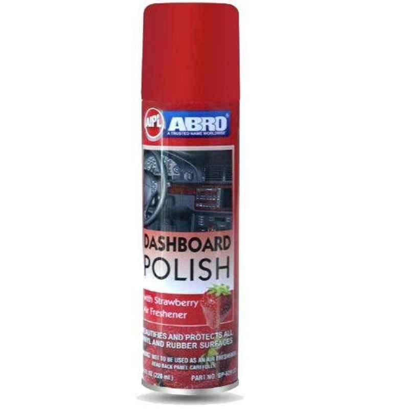 Abro DP-629-ST 220ml Car Dashboard Leather Polish Spray with Strawberry Fragrance