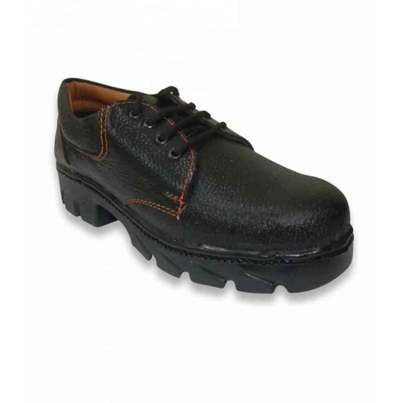 JK Steel Hitech Steel Toe Black Work Safety Shoes, Size: 10
