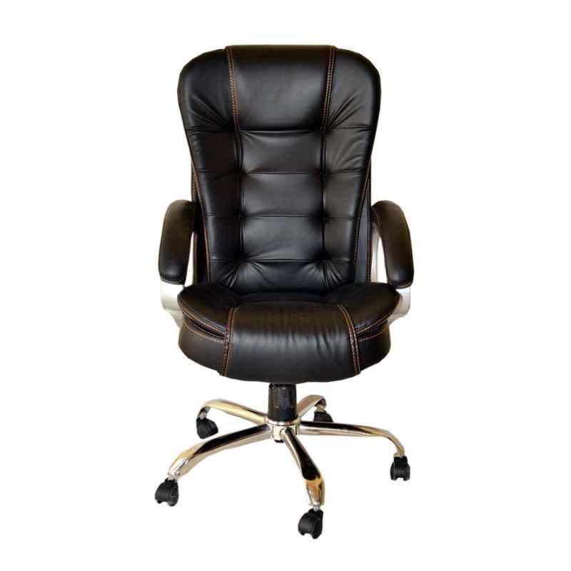 Mezonite High Back Leatherette Black Office & General Purpose Office Chair (Pack of 2)