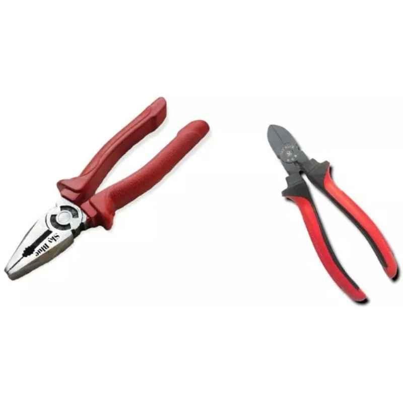 Sky Blue 2 Pcs 7.8 inch Lineman Plier Combo, SBE_PLIER_COMBO_MOD_00442