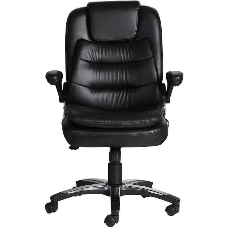 Chair Garage PU Leatherette Black Adjustable Height Office Chair with Back Support, CG170 (Pack of 2)