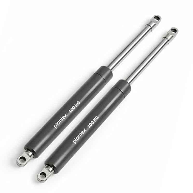 Plantex 17 Inch 100kg Galvanized Steel Silver & Grey Hydraulic Gas Spring (Pack of 2)