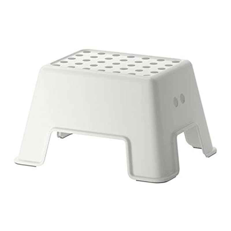 IKEA 17.4x9.9x13.8cm Plastic White Bolmen Slip Resistant Step Stool