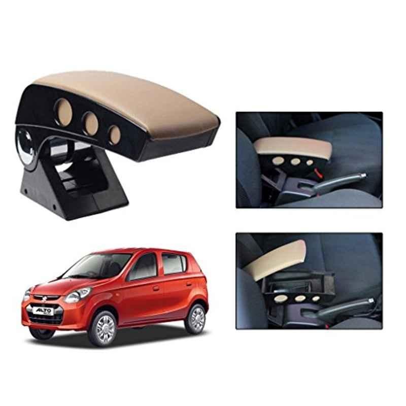 Kozdiko Beige Chrome Finish Car Armrest for Hyundai Santro Xing
