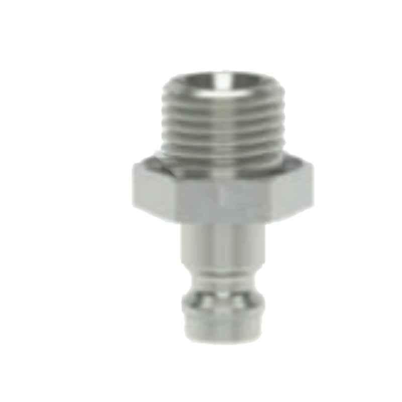 Ludcke M14x1.5 Pain ESM 141 NA Single Shut Off Micro Quick Connect Plugs with Male Thread, Length: 28.5 mm
