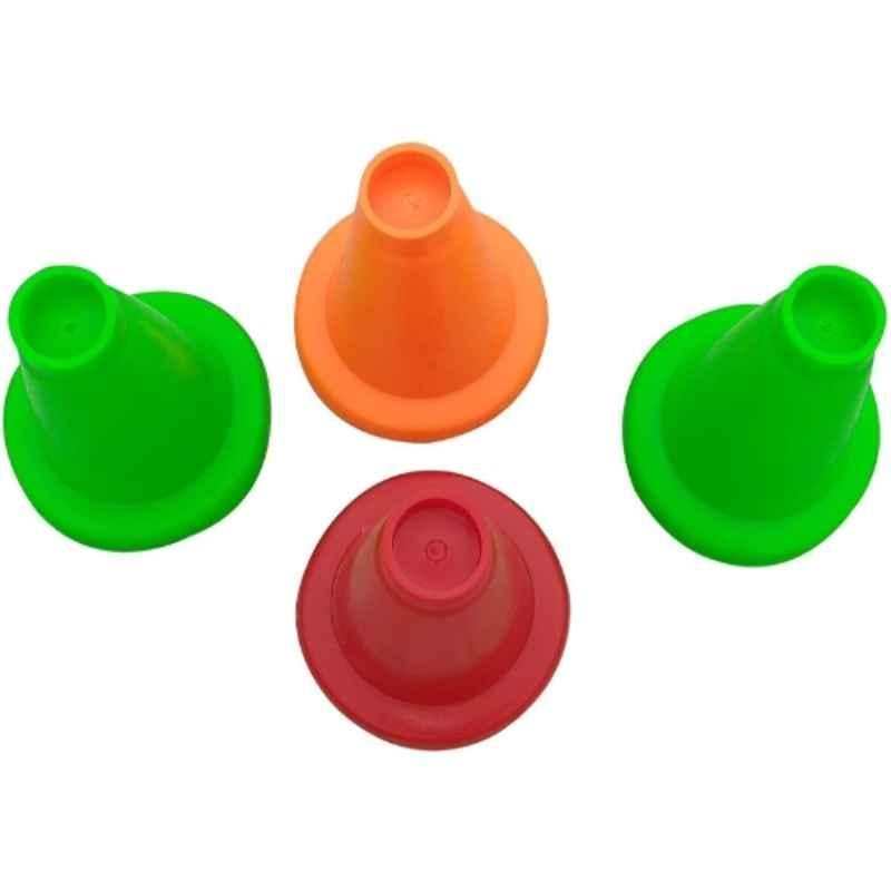 GLS 13cm Plastic Multicolour Cone Marker for Cricket, Football, Hockey, Basketball & Tennis (Pack of 12)