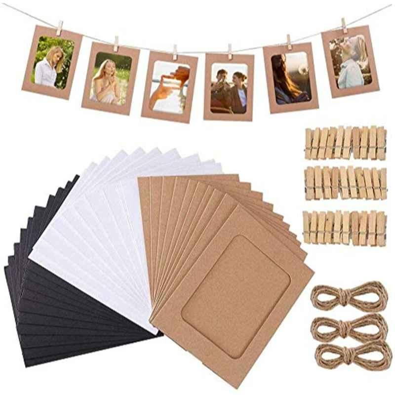 Rubik 30Pcs 5x3.5 inch Multicolour Paper Photo Frame Set, RBPPF5X35