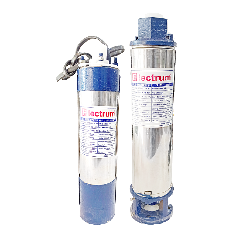 Electrum NKO-410 1HP 10 Stage Oil Filled Submersible Pump, Total Head: 140 ft