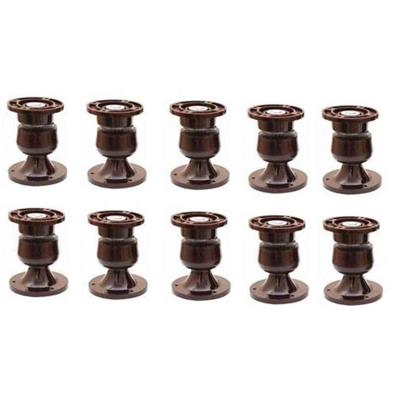 Nixnine Plastic Brown Magnetic Door Stopper, NO-5_BRN_12PS_A (Pack of 12)