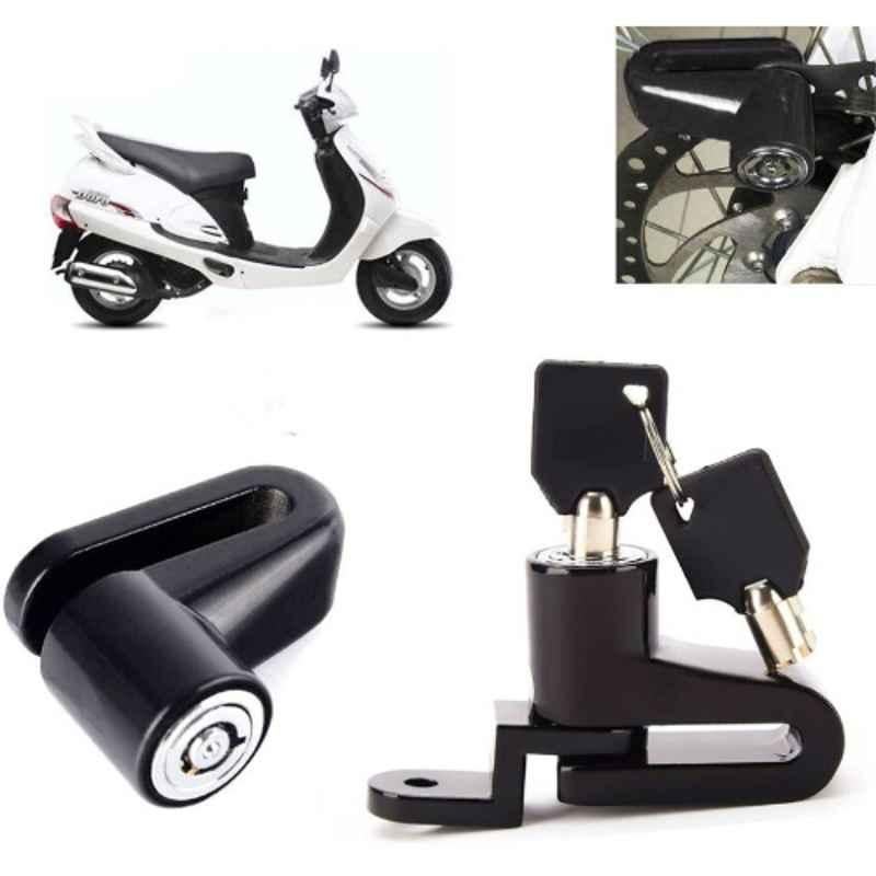 Auto Pearl Steel Black Heavy Duty Anti-Theft Disc Brake Lock for Duro 125, Lock_489