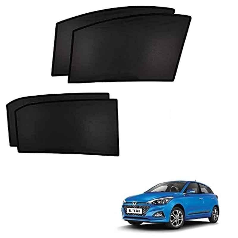 Kozdiko 4 Pcs Custom Fit Non Magnetic Curtains Mesh Car Sun Shade Set for Hyundai Elite I20
