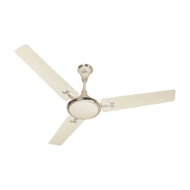 Polycab India Glory Purocoat 75W 400rpm Pearl White Ceiling Fan, Sweep: 1200 mm