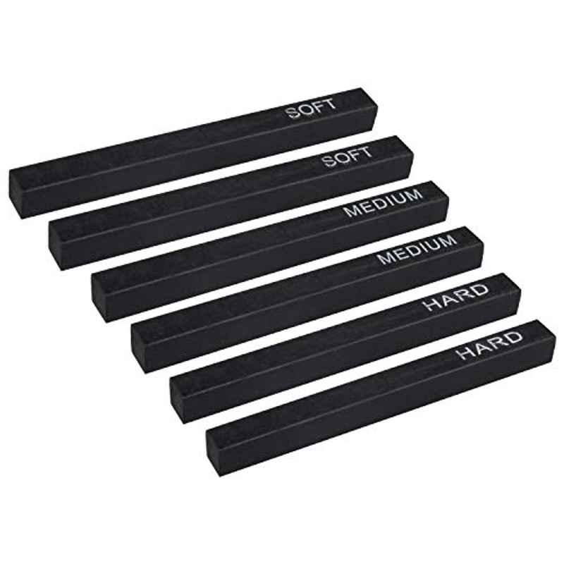 6 Pcs 2.5x0.2 inch Black Compressed Square Vine Charcoal Stick Set for Drawing