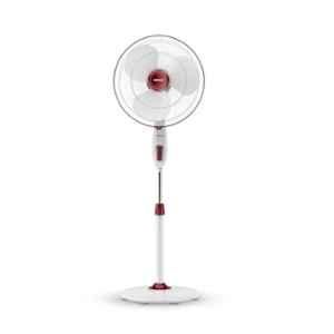 Havells Gatik Pro 57W 1350rpm White & Wine Red Pedestal Fan, Sweep: 400 mm