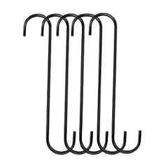 Plantex Heavy Duty 10 inch Multipurpose S Hook/Extension Hook for Hanging Plant/Tree Branch/Bird Feeder/Pots and Pans Closet Garden Pergola Indoor/Outdoor (Pack of 5)