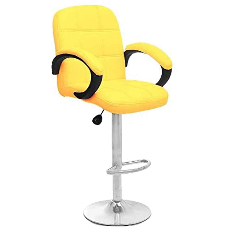 Yellow leather bar stools hot sale