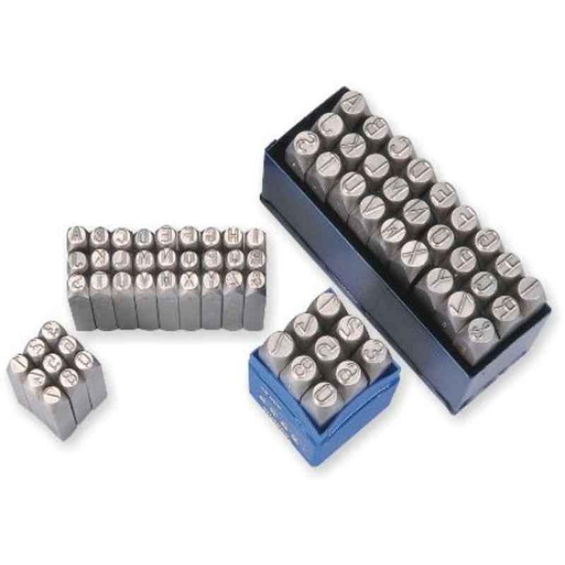 Groz LP/WD/8 27 Pcs Steel Letter Stamp Set with Wood Case Set, 26136