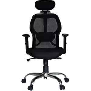 Vizolt Black High Back Cushion DIY Office Chair with Adjustable Arm & Head Support