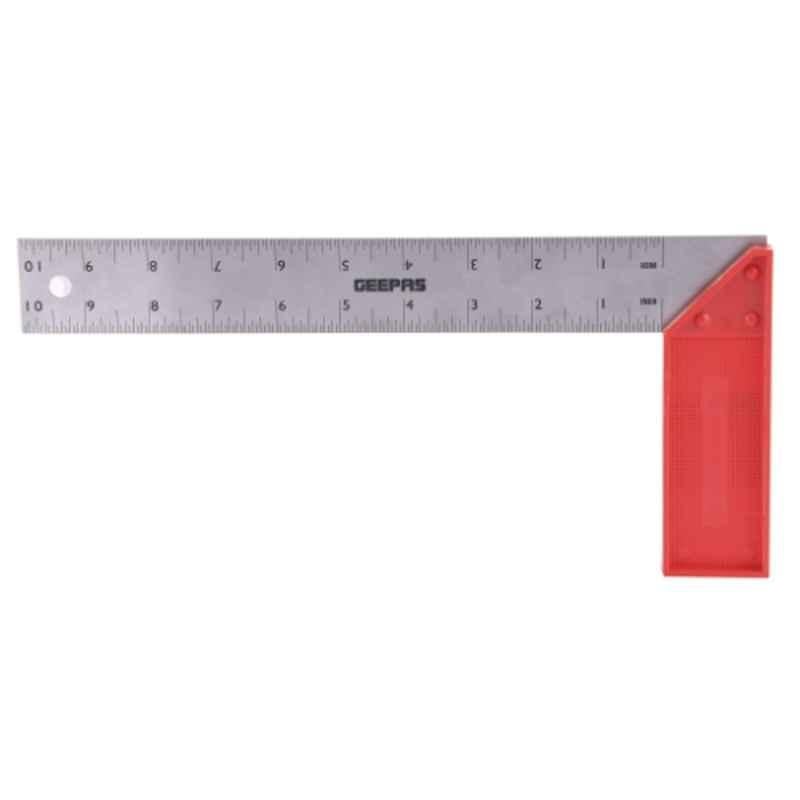 Geepas GT59071 10 inch Stainless Steel Try Square with Plastic Handle
