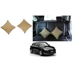 Kozdiko 2 Pcs Beige Car Seat Cushion Pillow Set for Hyundai Verna Nextgen 2017