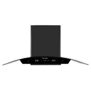 Faber Grace 1200m3/hr 90cm Black Heat Autoclean Wall Mounting Chimney, 325.0757.298