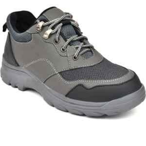 Ozarro Genuine Leather Steel Toe Grey Safety Shoes, S4457, Size: 7