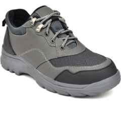 Ozarro Genuine Leather Steel Toe Grey Safety Shoes, S4457, Size: 7
