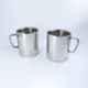 i WARE KkitchenCare 2 Pcs 250ml Stainless Steel Silver Double Wall Tea & Coffee Mug Set