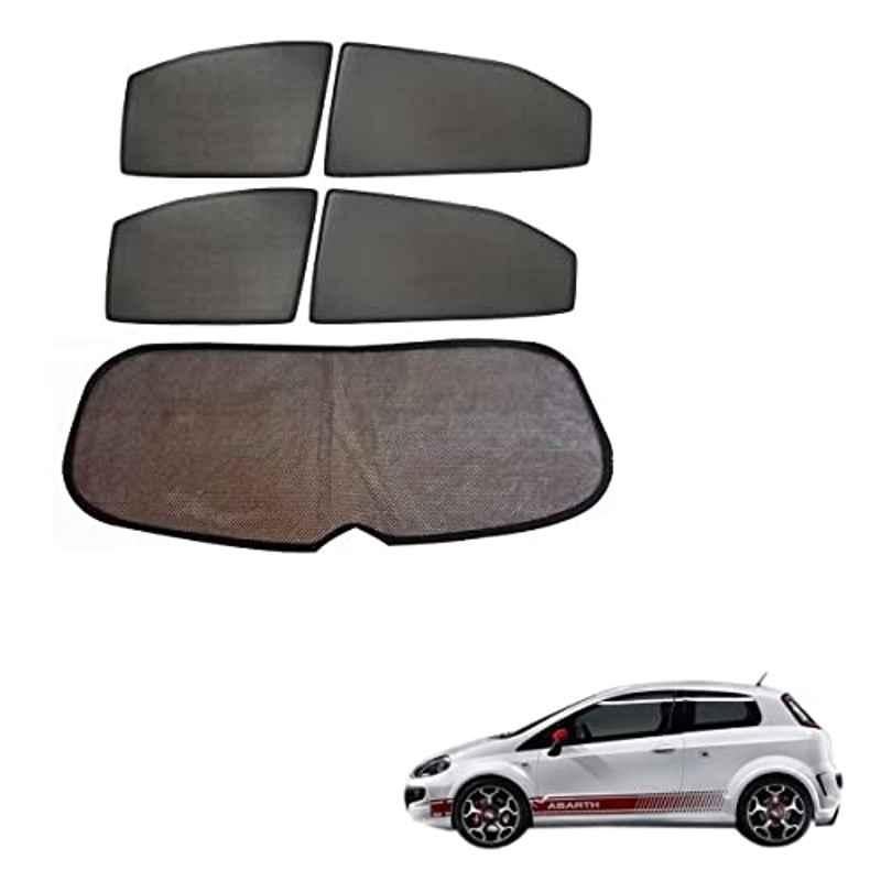 Kozdiko 5 Pcs Mesh Black Fixed Window & Rear Sun Shades Set for Fiat Abarth