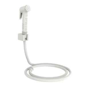 RN White.4 Health Faucet Set with Hose Pipe & Wall Holder for Toilet Cleaning